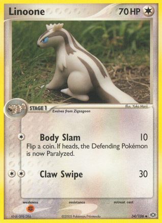 [PKM] Linoone (34/106) (Stamped) [EX: Emerald]