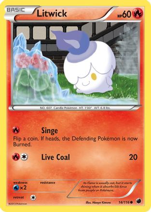 [PKM-C] Litwick (14/116) [Black & White: Plasma Freeze]