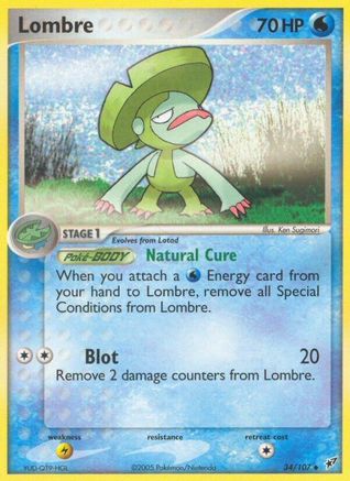 [PKM] Lombre (34/107) (Stamped) [EX: Deoxys]