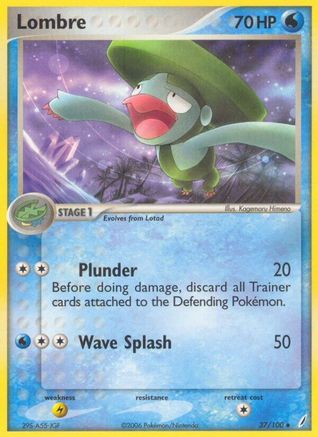 [PKM] Lombre (37/100) (Stamped) [EX: Crystal Guardians]