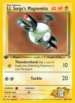 [PKM] Lt. Surge's Magnemite (80/132) [Gym Heroes 1st Edition]