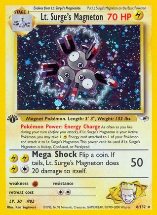 [PKM] Lt. Surge's Magneton (8/132) [Gym Heroes 1st Edition]