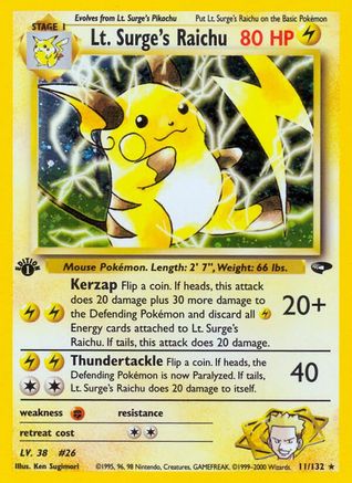 [PKM] Lt. Surge's Raichu (11/132) [Gym Challenge Unlimited]