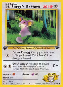 [PKM] Lt. Surge's Rattata (85/132) [Gym Challenge 1st Edition]