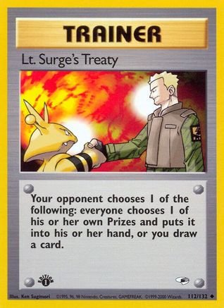[PKM] Lt. Surge's Treaty (112/132) [Gym Heroes 1st Edition]