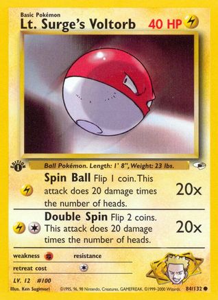 [PKM] Lt. Surge's Voltorb (84/132) [Gym Heroes 1st Edition]