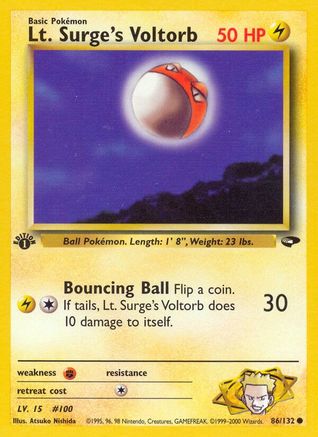 [PKM] Lt. Surge's Voltorb (86/132) [Gym Challenge 1st Edition]