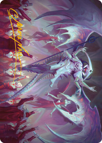 {A} Atraxa, Grand Unifier Art Card (Gold-Stamped Signature) [Phyrexia: All Will Be One Art Series][GS AONE 045]