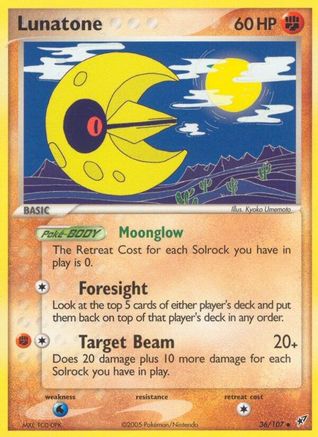 [PKM-C] Lunatone (36/107) (Stamped) [EX: Deoxys]
