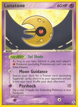 [PKM-R] Lunatone (20/92) (Stamped) [EX: Legend Maker]