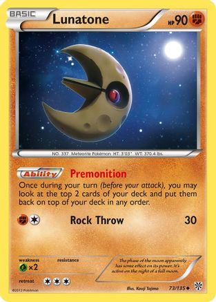 [PKM] Lunatone (73/135) [Black & White: Plasma Storm]