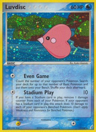 [PKM] Luvdisc (7/100) (Stamped) [EX: Crystal Guardians]