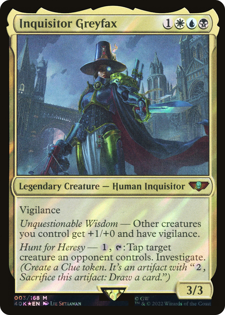 {R} Inquisitor Greyfax (Surge Foil) [Universes Beyond: Warhammer 40,000][SF 40K 003]