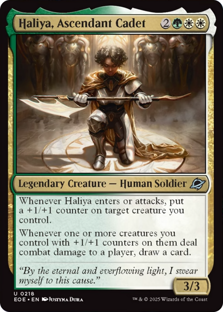 {@@ EOE C} Haliya, Ascendant Cadet [Edge of Eternities][EOE 218]
