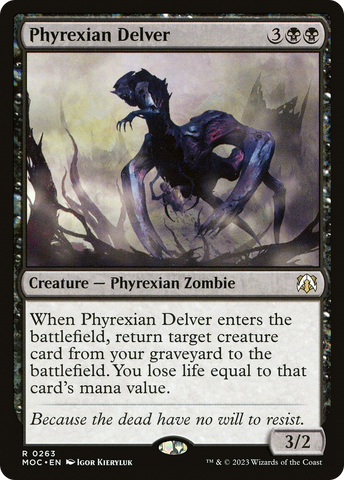 {R} Phyrexian Delver [March of the Machine Commander][MOC 263]