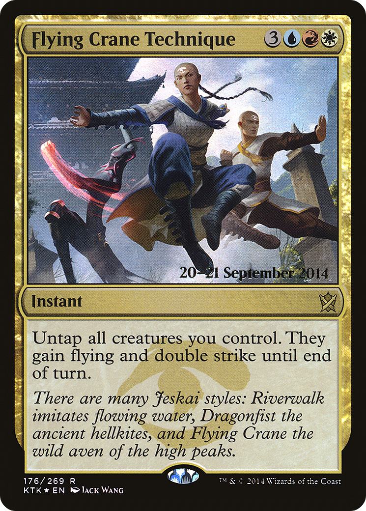 {R} Flying Crane Technique [Khans of Tarkir Prerelease Promos][PR KTK 176]