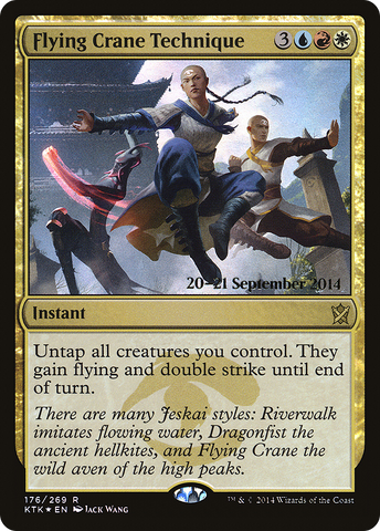{R} Flying Crane Technique [Khans of Tarkir Prerelease Promos][PR KTK 176]