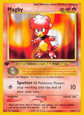 [PKM] Magby (23/111) [Neo Genesis 1st Edition]