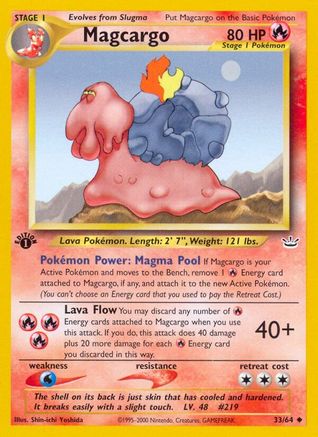 [PKM] Magcargo (33/64) [Neo Revelation 1st Edition]