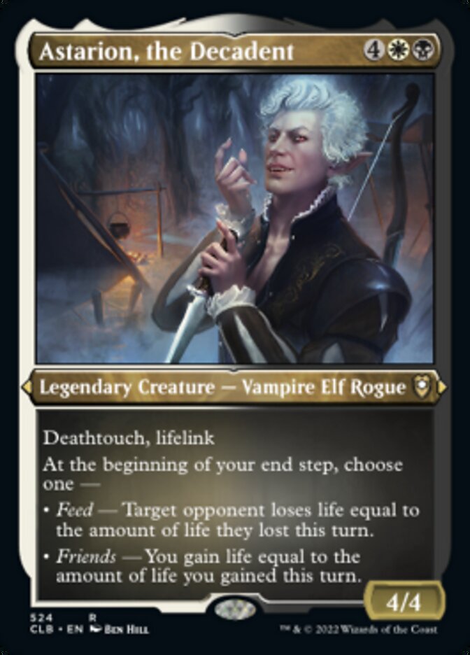 {R} Astarion, the Decadent (Foil Etched) [Commander Legends: Battle for Baldur's Gate][CLB 524]