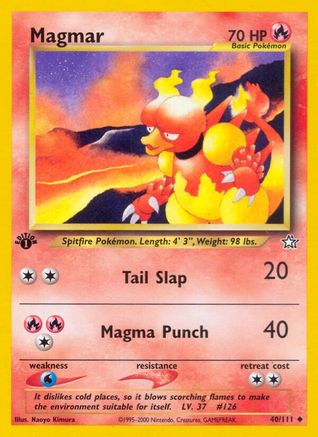 [PKM-C] Magmar (40/111) [Neo Genesis 1st Edition]