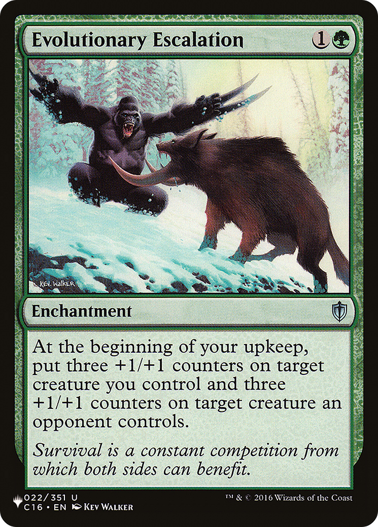 {C} Evolutionary Escalation [LIST C16-22]