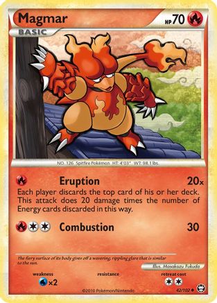 [PKM] Magmar (42/102) [HeartGold & SoulSilver: Triumphant]