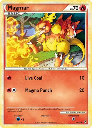 [PKM] Magmar (62/95) [HeartGold & SoulSilver: Call of Legends]