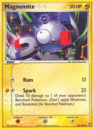 [PKM] Magnemite (54/108) (Stamped) [EX: Power Keepers]