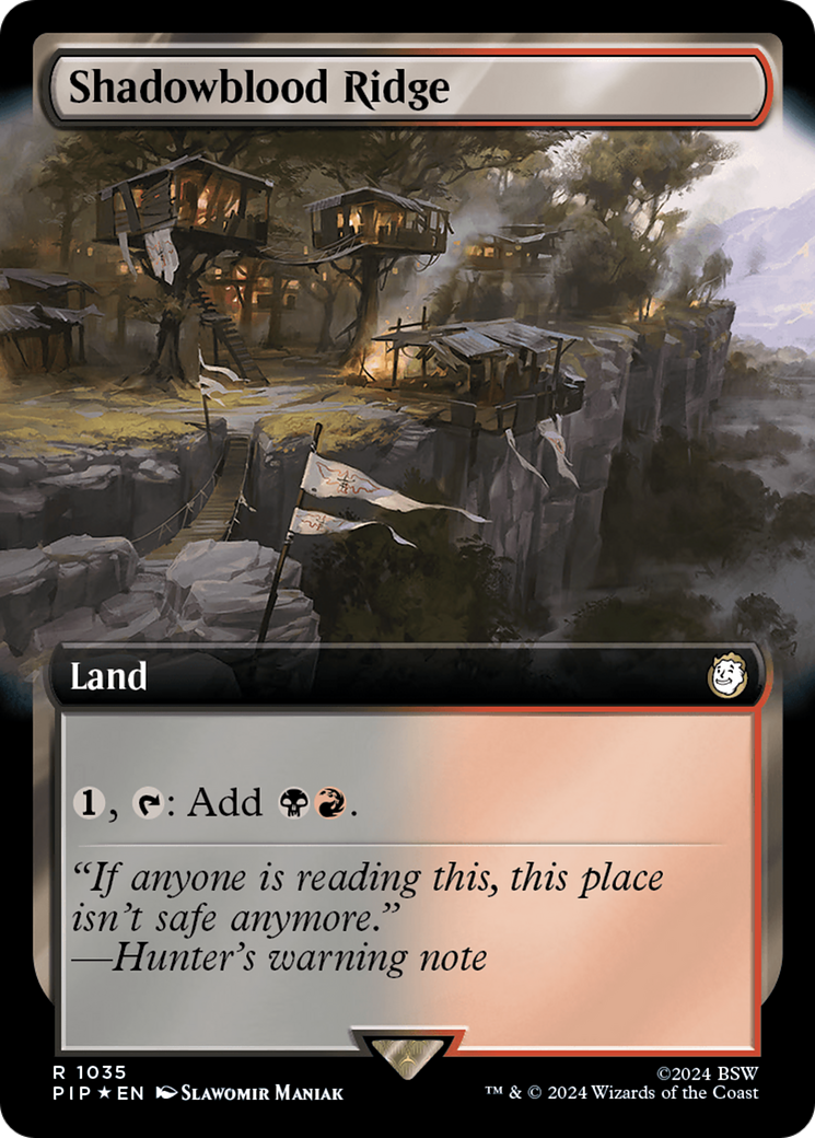 {R} Shadowblood Ridge (Extended Art) (Surge Foil) [Fallout][PIP 1035]