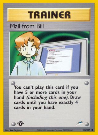 [PKM] Mail from Bill (105/105) [Neo Destiny 1st Edition]
