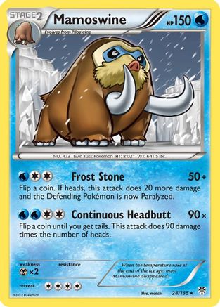 [PKM] Mamoswine (28/135) [Black & White: Plasma Storm]