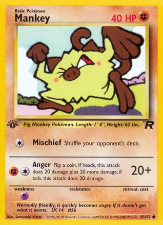 [PKM] Mankey (61/82) [Team Rocket 1st Edition]