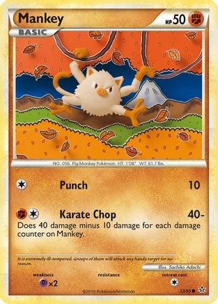 [PKM] Mankey (53/95) [HeartGold & SoulSilver: Unleashed]