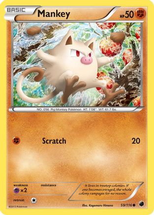 [PKM] Mankey (59/116) [Black & White: Plasma Freeze]