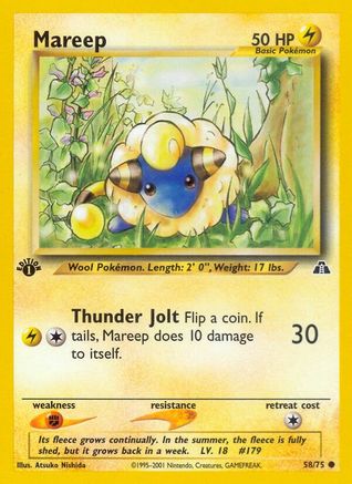 [PKM] Mareep (58/75) [Neo Discovery 1st Edition]