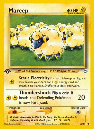 [PKM] Mareep (65/111) [Neo Genesis 1st Edition]
