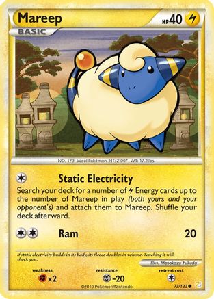 [PKM-C] Mareep (73/123) [HeartGold & SoulSilver: Base Set]