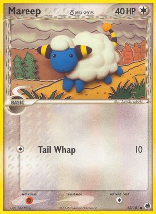 [PKM] Mareep (54/101) (Delta Species) [EX: Dragon Frontiers]