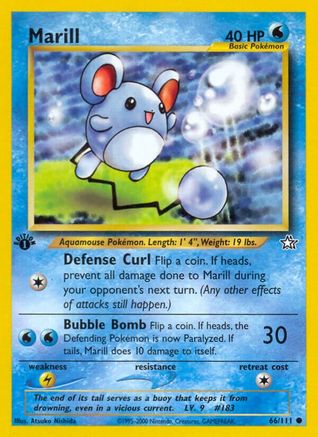 [PKM] Marill (66/111) [Neo Genesis 1st Edition]