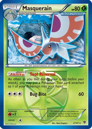 [PKM] Masquerain (2/101) [Black & White: Plasma Blast]