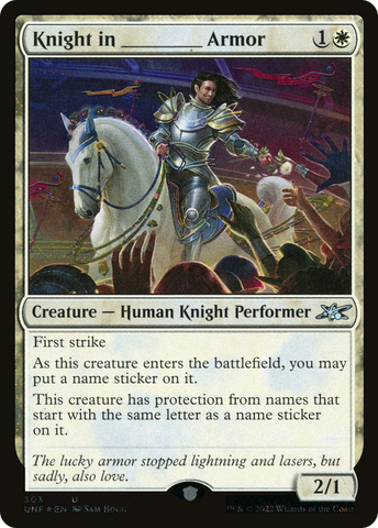 {C} Knight in _____ Armor (Galaxy Foil) [Unfinity][UNF 303]