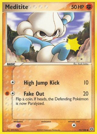 [PKM] Meditite (55/106) (Stamped) [EX: Emerald]