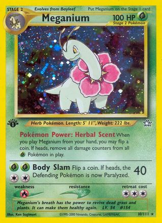 [PKM] Meganium (10/111) [Neo Genesis 1st Edition]