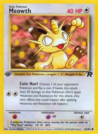 [PKM-C] Meowth (62/82) [Team Rocket 1st Edition]