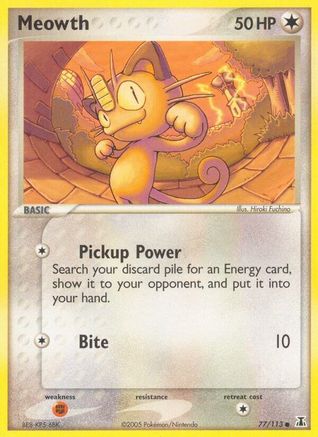 [PKM] Meowth (77/113) (Stamped) [EX: Delta Species]