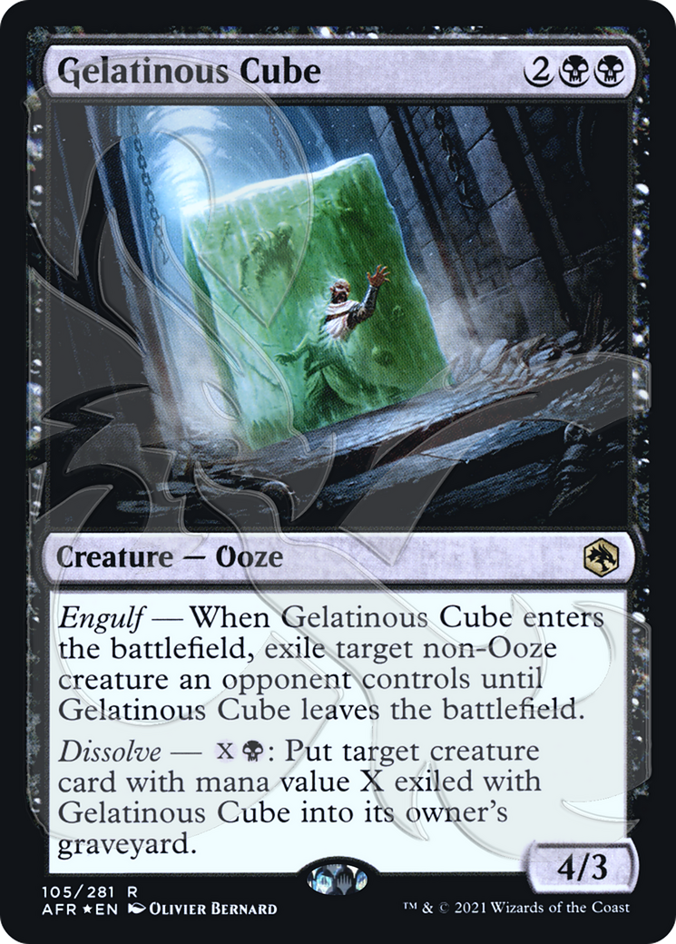 {R} Gelatinous Cube (Ampersand Promo) [Dungeons & Dragons: Adventures in the Forgotten Realms Promos][AMP AFR 105]