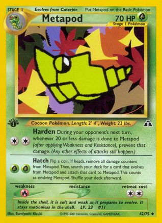 [PKM] Metapod (42/75) [Neo Discovery 1st Edition]