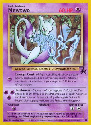 [PKM-R] Mewtwo (12) [Wizards of the Coast: Black Star Promos]