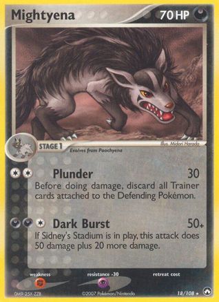 [PKM] Mightyena (18/108) (Stamped) [EX: Power Keepers]